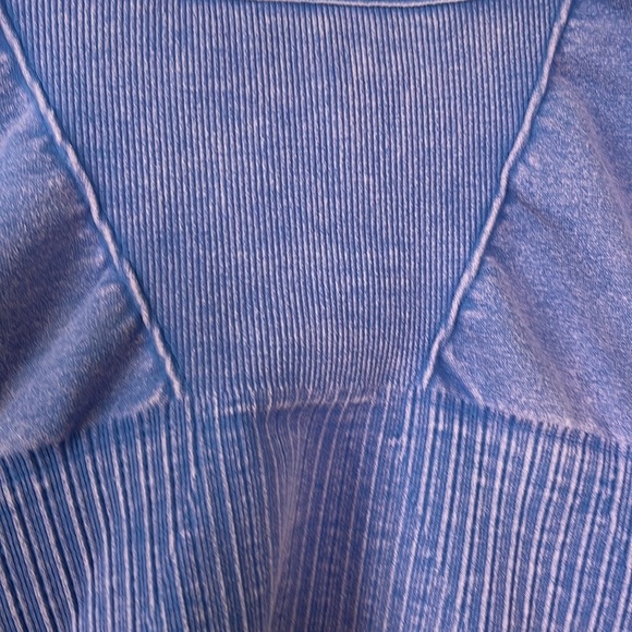 FREE PEOPLE Good Karma Square Neck Bra in Blue/Pink Size-XS/S NWOT - Picture 12 of 15